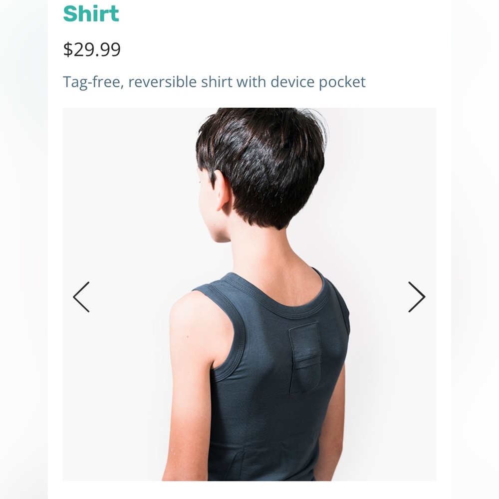 Angelsense adult small Reversible Gray Tank Top with Device Pocket